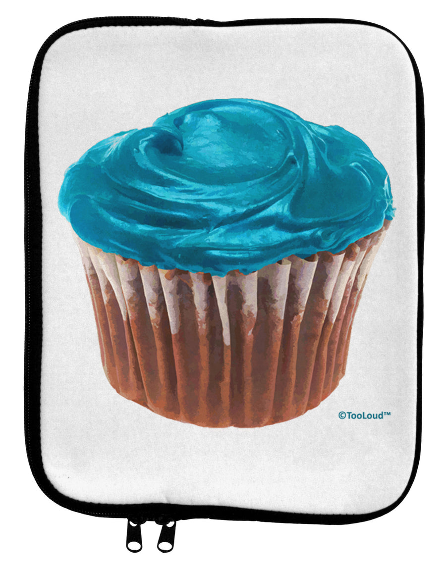 Giant Bright Turquoise Cupcake 9 x 11.5 Tablet Sleeve by TooLoud-TooLoud-White-Black-Davson Sales