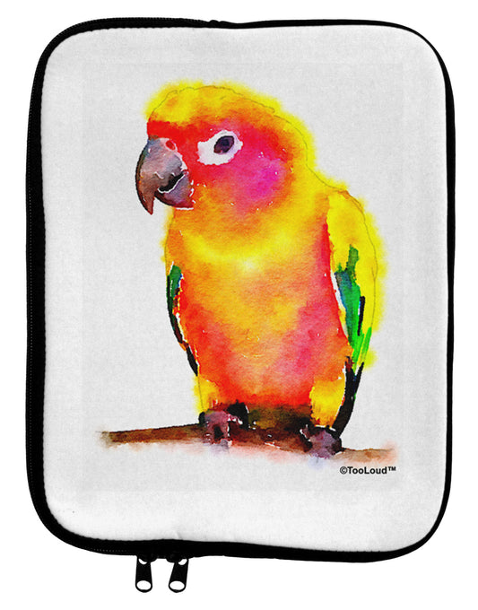 Sun Conure Parrot Watercolor 9 x 11.5 Tablet Sleeve by TooLoud-TooLoud-White-Black-Davson Sales