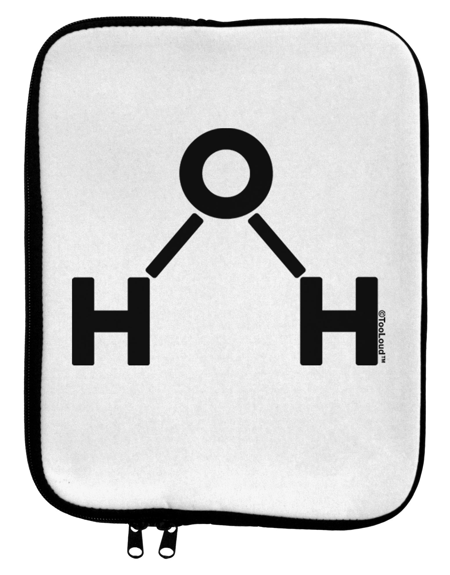 Water Molecule Text 9 x 11.5 Tablet Sleeve by TooLoud-TooLoud-White-Black-Davson Sales