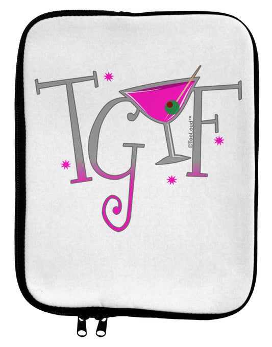 TGIF Martini 9 x 11.5 Tablet Sleeve-TooLoud-White-Black-Davson Sales