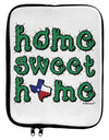 Home Sweet Home - Texas - Cactus and State Flag 9 x 11.5 Tablet Sleeve by TooLoud-TooLoud-White-Black-Davson Sales