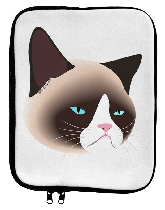 Cute Disgruntled Siamese Cat 9 x 11.5 Tablet Sleeve by TooLoud-TooLoud-White-Black-Davson Sales