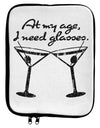 At My Age I Need Glasses - Martini Distressed 9 x 11.5 Tablet Sleeve by TooLoud-TooLoud-White-Black-Davson Sales