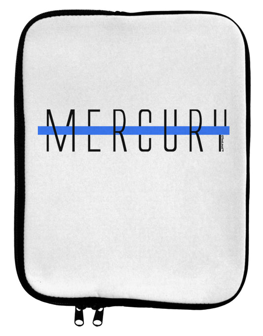 Planet Mercury Text Only 9 x 11.5 Tablet Sleeve by TooLoud-TooLoud-White-Black-Davson Sales