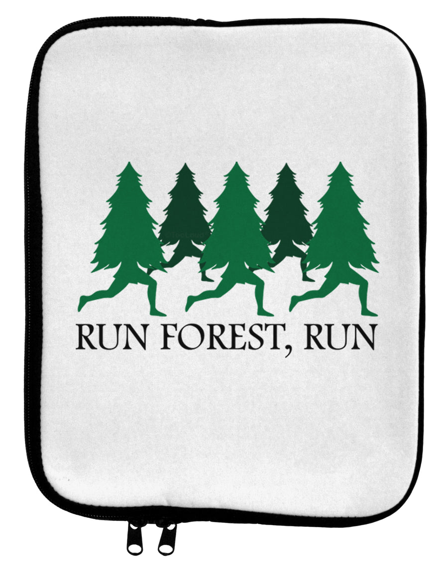 Run Forest Run Funny 9 x 11.5 Tablet Sleeve by TooLoud-TooLoud-White-Black-Davson Sales