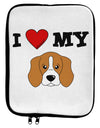 I Heart My - Cute Beagle Dog 9 x 11.5 Tablet Sleeve by TooLoud-TooLoud-White-Black-Davson Sales