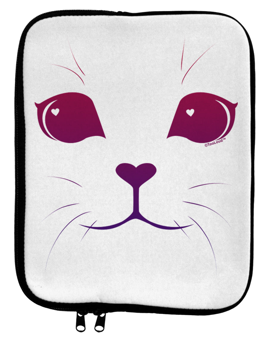 Heart Kitten 9 x 11.5 Tablet Sleeve by TooLoud-TooLoud-White-Black-Davson Sales