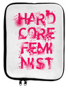 Hardcore Feminist - Pink 9 x 11.5 Tablet Sleeve by TooLoud-TooLoud-White-Black-Davson Sales