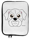 Cute Bulldog - White 9 x 11.5 Tablet Sleeve by TooLoud-TooLoud-White-Black-Davson Sales