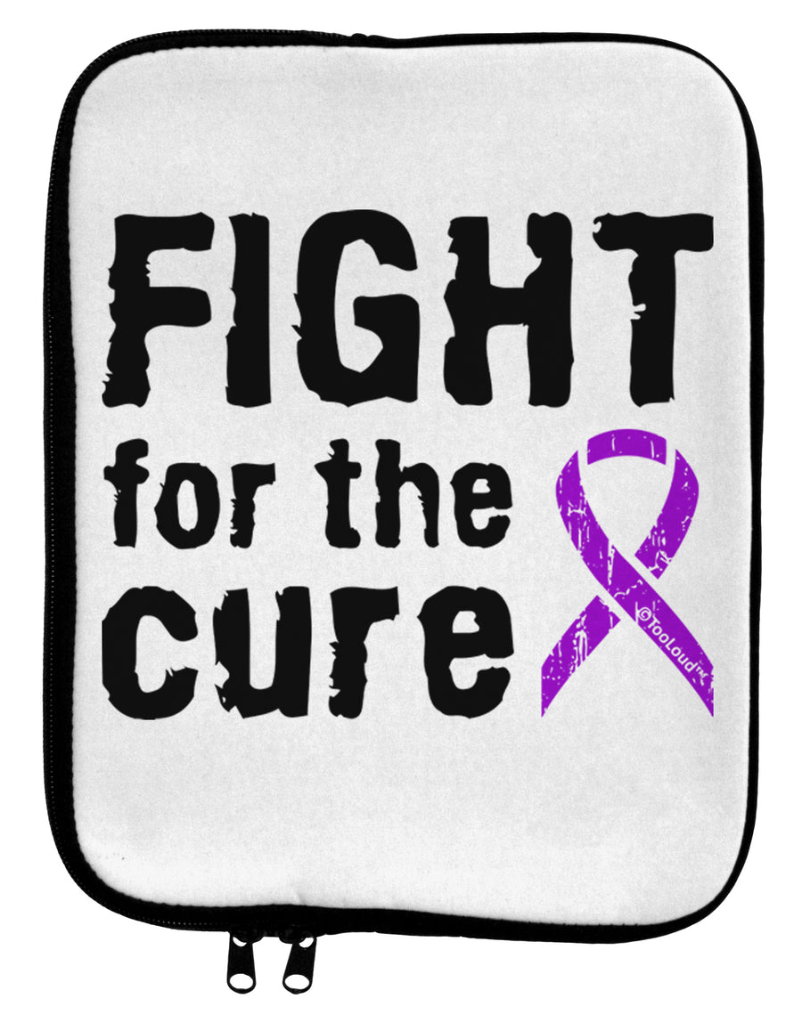 Fight for the Cure - Purple Ribbon Alzheimers Disease 9 x 11.5 Tablet Sleeve by TooLoud-TooLoud-White-Black-Davson Sales
