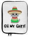 Oh My Gato - Cinco De Mayo 9 x 11.5 Tablet Sleeve by TooLoud-TooLoud-White-Black-Davson Sales