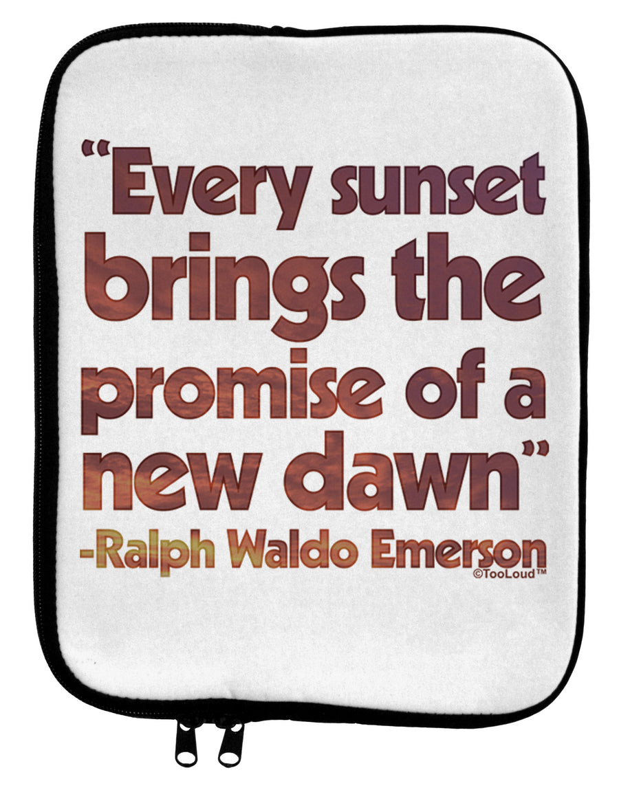 Emerson Sunset Quote 9 x 11.5 Tablet Sleeve-TabletSleeves-TooLoud-Davson Sales