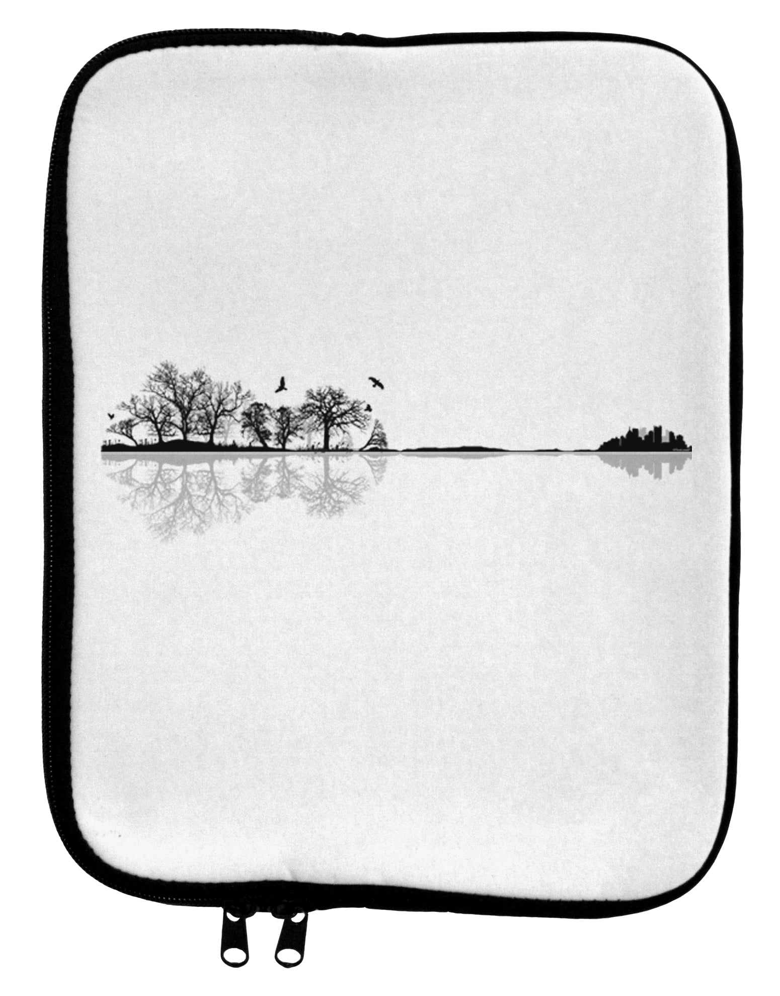 Nature's Harmony Guitar 9 x 11.5 Tablet Sleeve by TooLoud-TooLoud-White-Black-Davson Sales