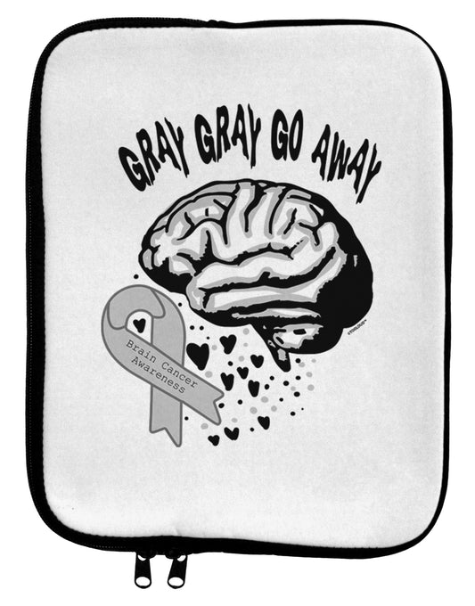 TooLoud Gray Gray Go Away 9 x 11.5 Tablet Sleeve-TabletSleeves-TooLoud-Davson Sales