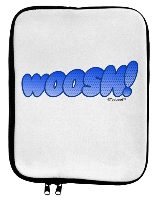 Onomatopoeia WOOSH 9 x 11.5 Tablet Sleeve by TooLoud-TooLoud-White-Black-Davson Sales