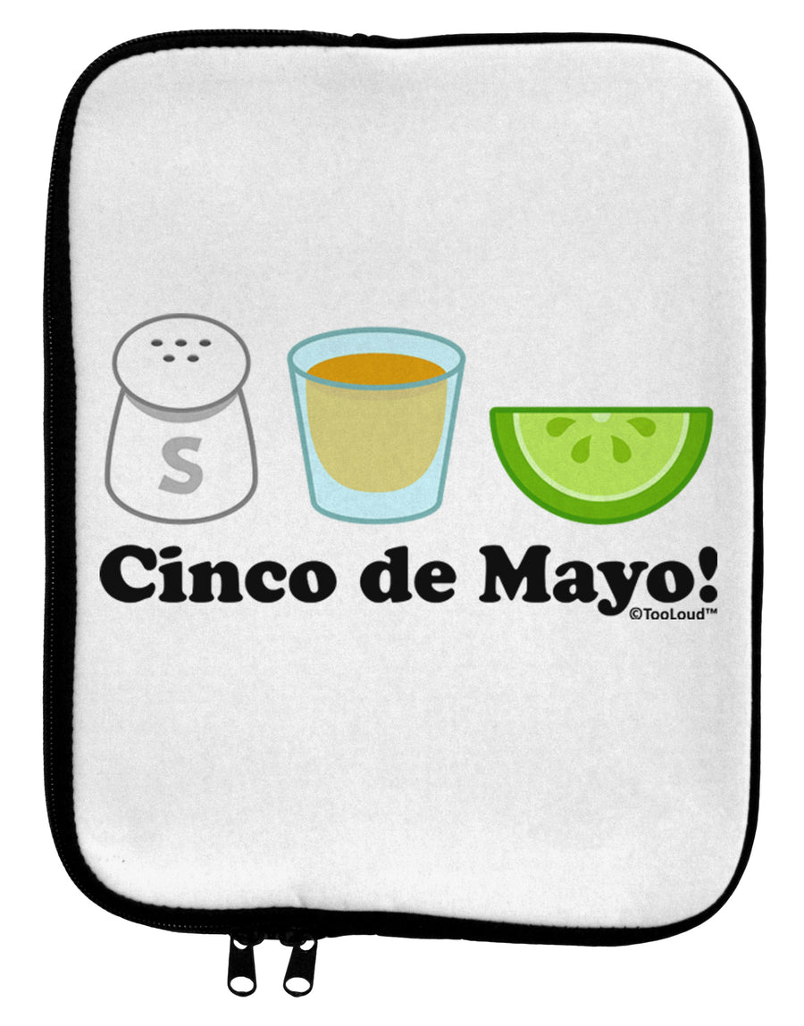 Cinco de Mayo Design - Salt Tequila Lime 9 x 11.5 Tablet Sleeve by TooLoud-TooLoud-White-Black-Davson Sales