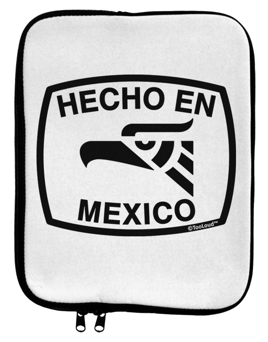 Hecho en Mexico Eagle Symbol with Text 9 x 11.5 Tablet Sleeve by TooLoud-TooLoud-White-Black-Davson Sales