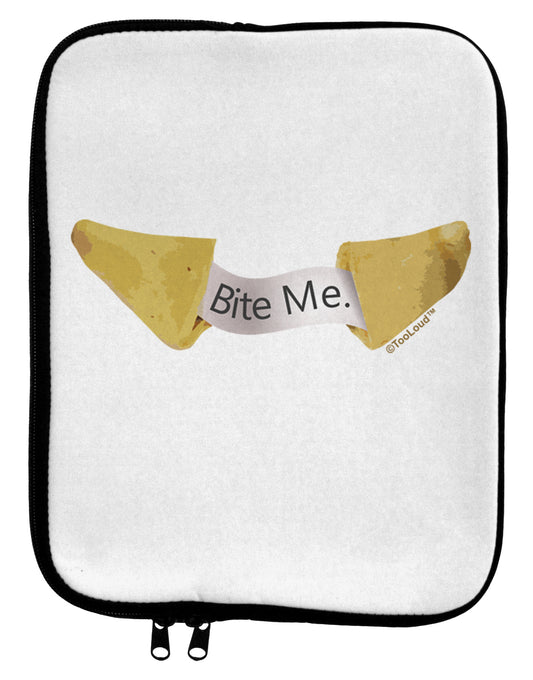 Bite Me - Fortune Cookie 9 x 11.5 Tablet Sleeve-TooLoud-White-Black-Davson Sales