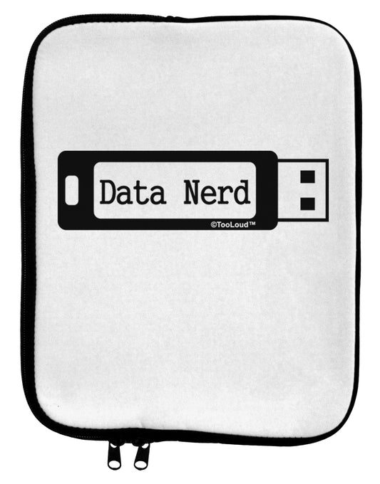 Data Nerd USB 9 x 11.5 Tablet Sleeve by TooLoud-TooLoud-White-Black-Davson Sales