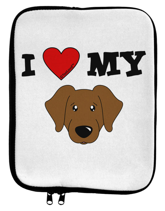 I Heart My - Cute Chocolate Labrador Retriever Dog 9 x 11.5 Tablet Sleeve by TooLoud-TooLoud-White-Black-Davson Sales