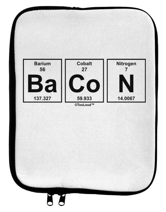 Bacon Periodic Table of Elements 9 x 11.5 Tablet Sleeve by TooLoud-TooLoud-White-Black-Davson Sales