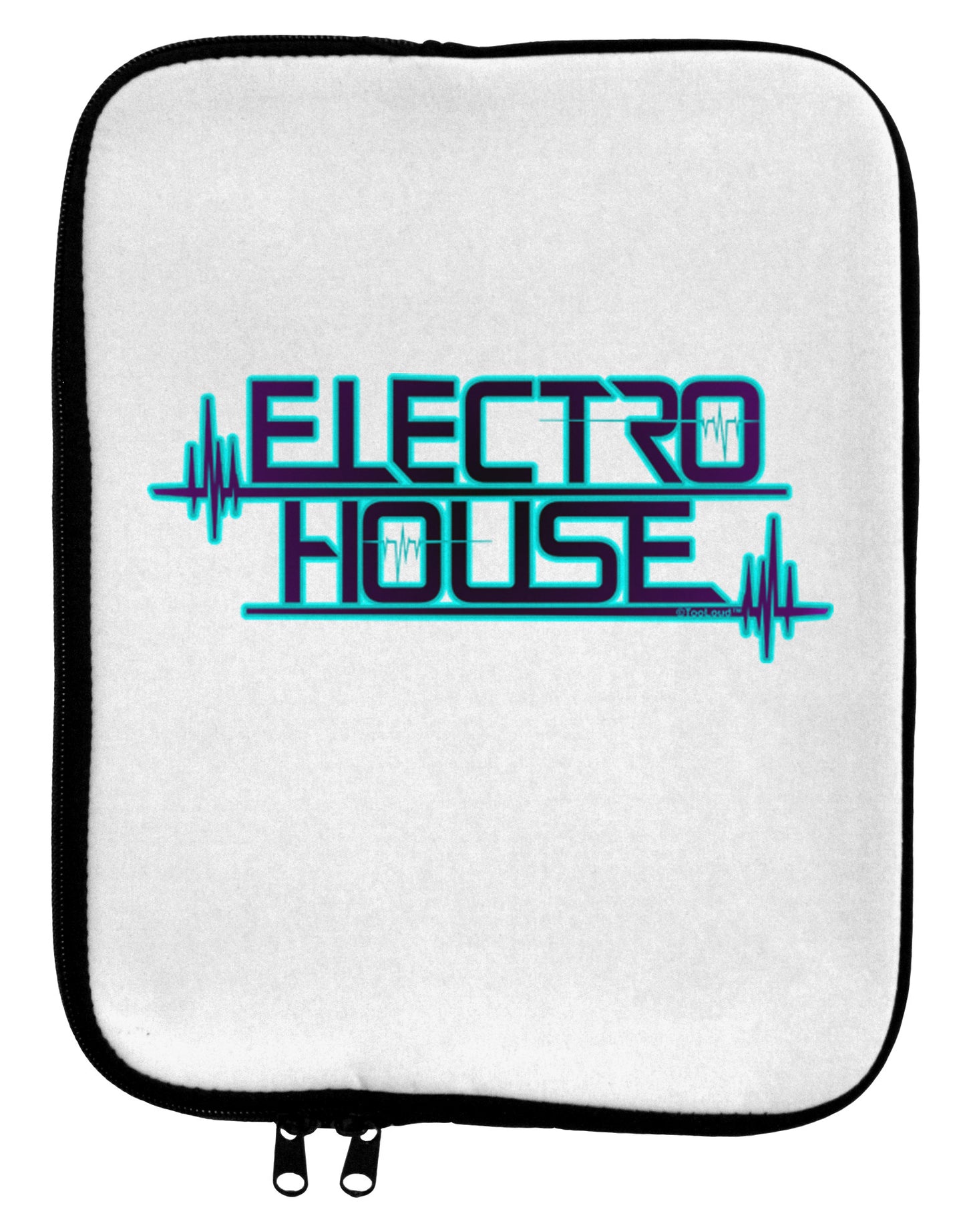 Electro House Bolt 9 x 11.5 Tablet Sleeve-TooLoud-White-Black-Davson Sales