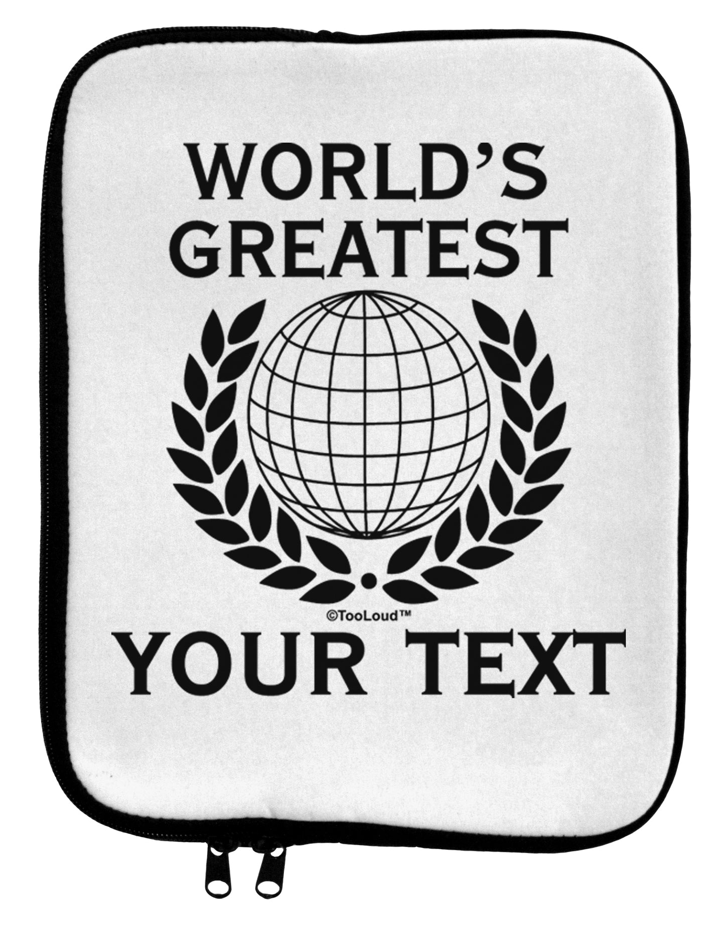 Personalized Worlds Greatest 9 x 11.5 Tablet Sleeve by TooLoud-TooLoud-White-Black-Davson Sales