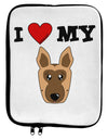 I Heart My - Cute German Shepherd Dog 9 x 11.5 Tablet Sleeve by TooLoud-TooLoud-White-Black-Davson Sales