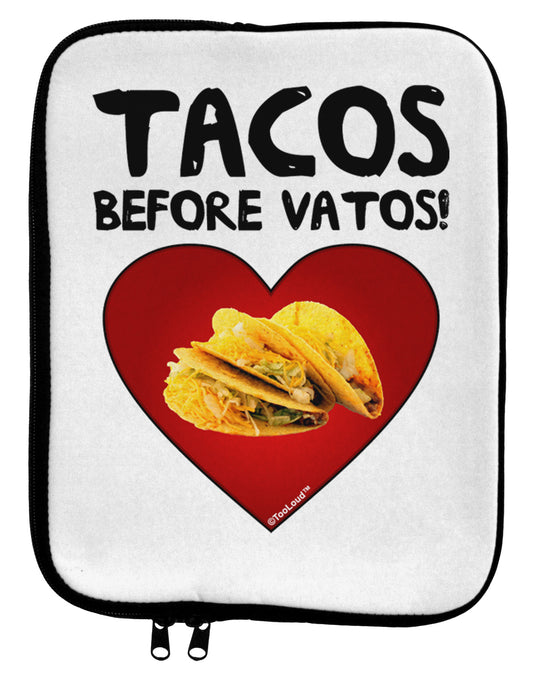 Tacos before Vatos 9 x 11.5 Tablet Sleeve by TooLoud-TooLoud-White-Black-Davson Sales