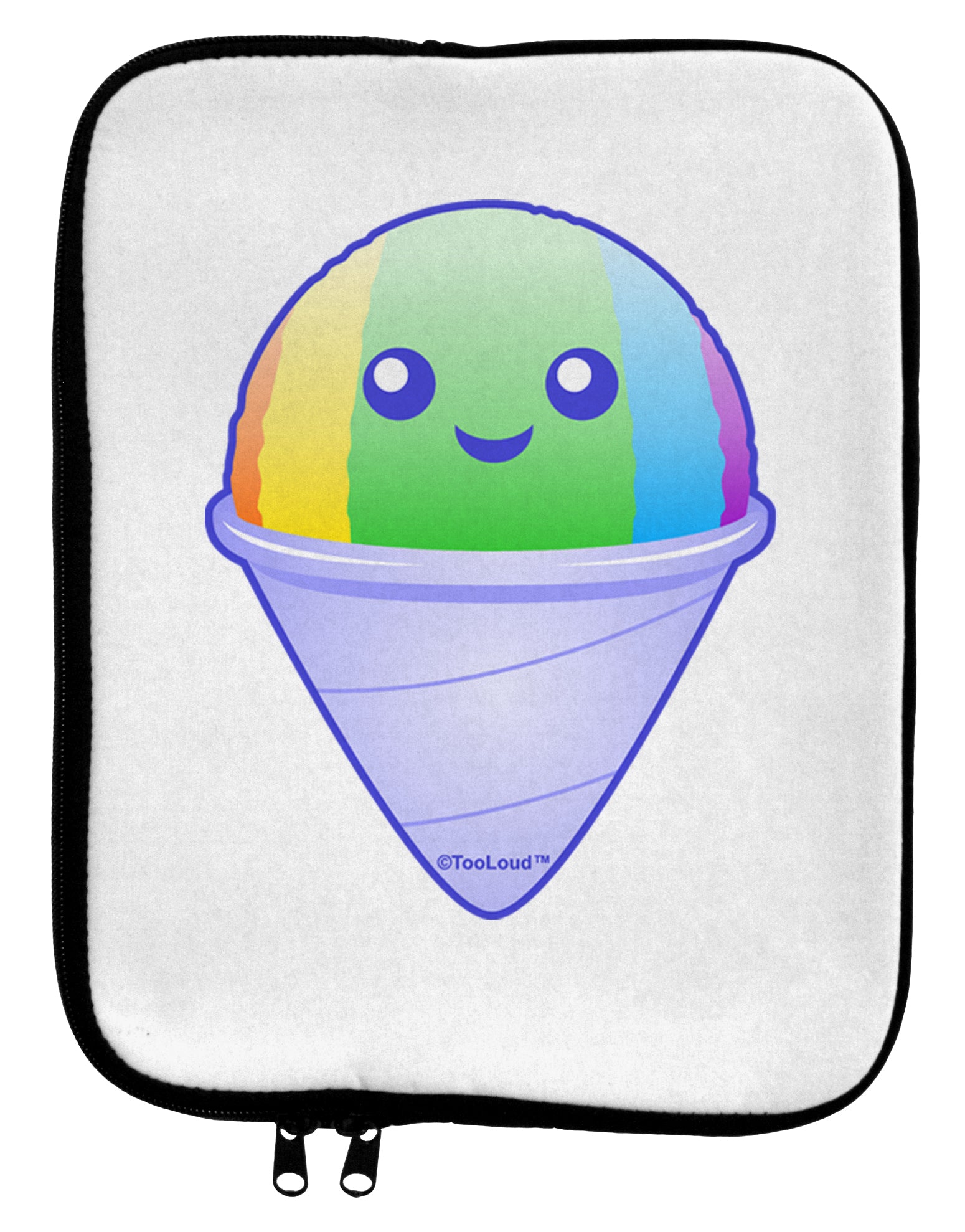 Cute Shaved Ice 9 x 11.5 Tablet Sleeve by TooLoud-TooLoud-White-Black-Davson Sales