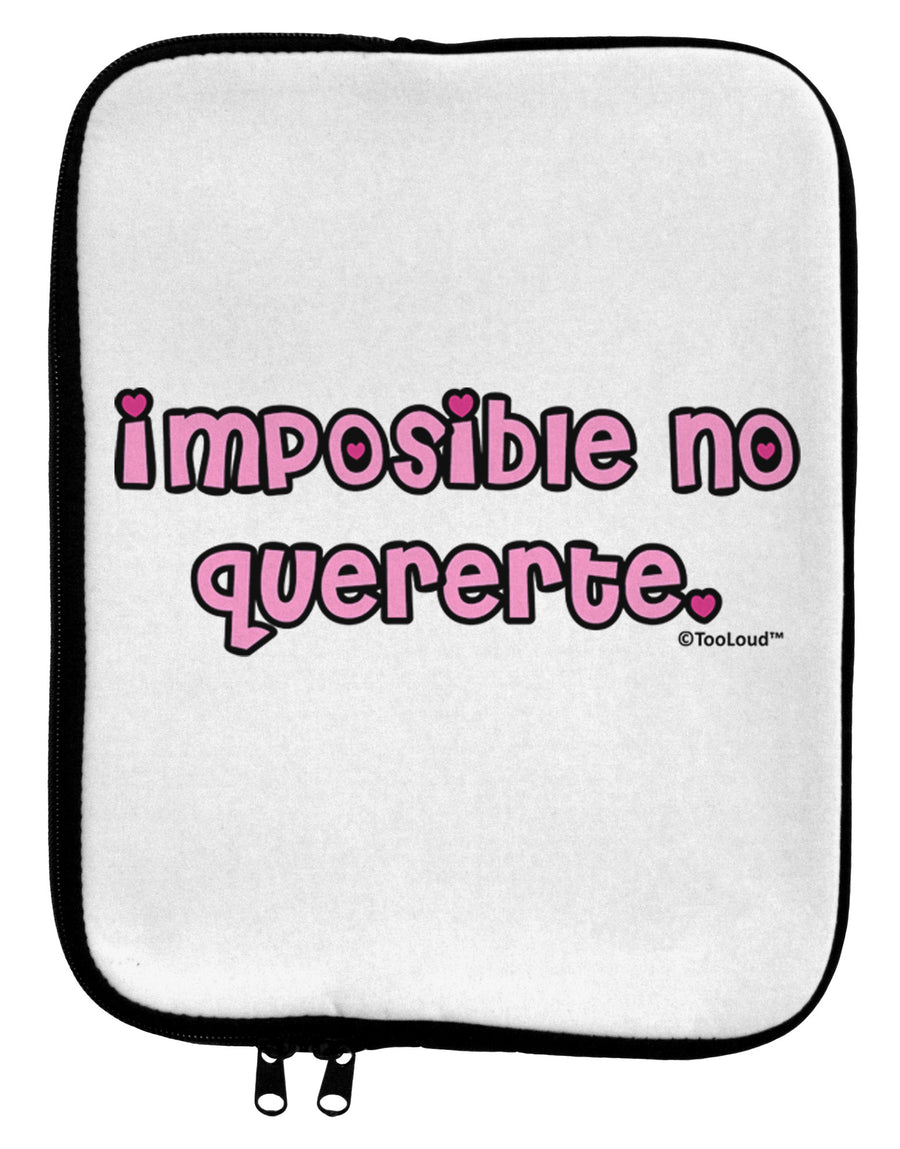 Imposible No Quererte 9 x 11.5 Tablet Sleeve by TooLoud-TooLoud-White-Black-Davson Sales