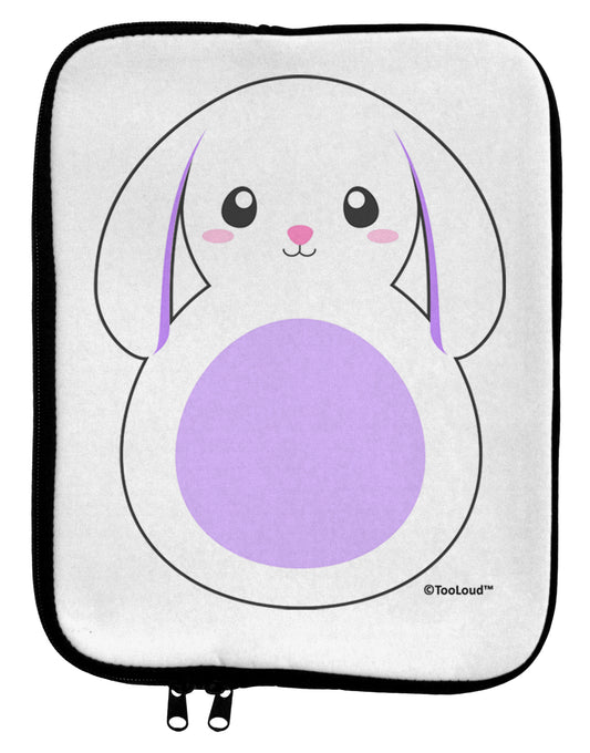 Cute Bunny with Floppy Ears - Purple 9 x 11.5 Tablet Sleeve by TooLoud-TooLoud-White-Black-Davson Sales