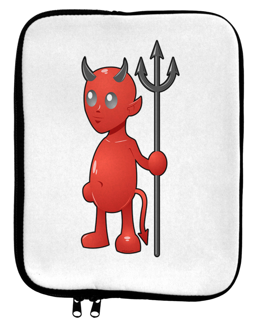 Cute Devil - Halloween Design 9 x 11.5 Tablet Sleeve-TooLoud-White-Black-Davson Sales