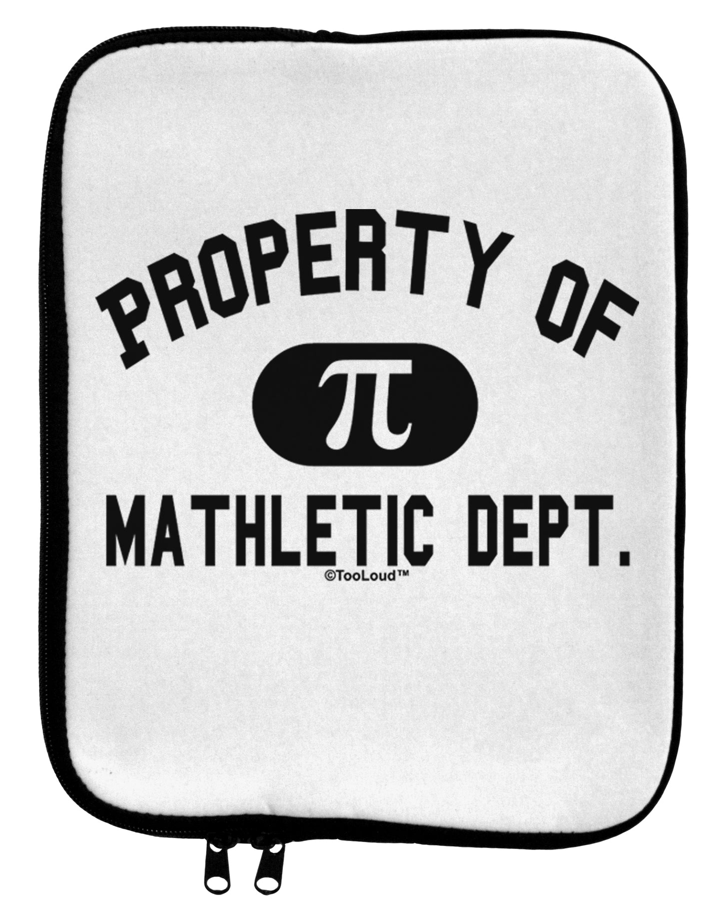 Mathletic Department 9 x 11.5 Tablet Sleeve by TooLoud-TooLoud-White-Black-Davson Sales
