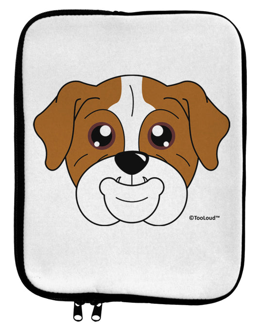 Cute Bulldog - Red 9 x 11.5 Tablet Sleeve by TooLoud-TooLoud-White-Black-Davson Sales