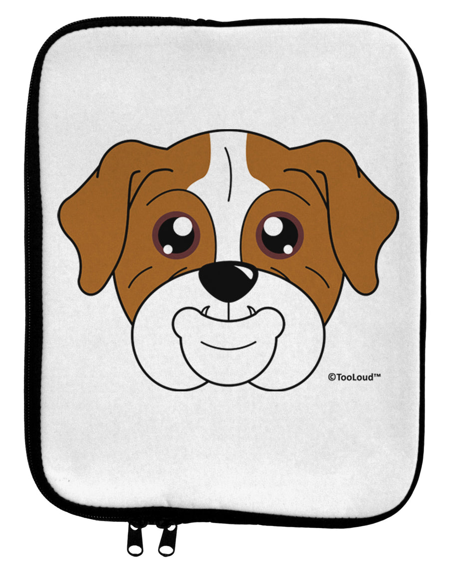 Cute Bulldog - Red 9 x 11.5 Tablet Sleeve by TooLoud-TooLoud-White-Black-Davson Sales