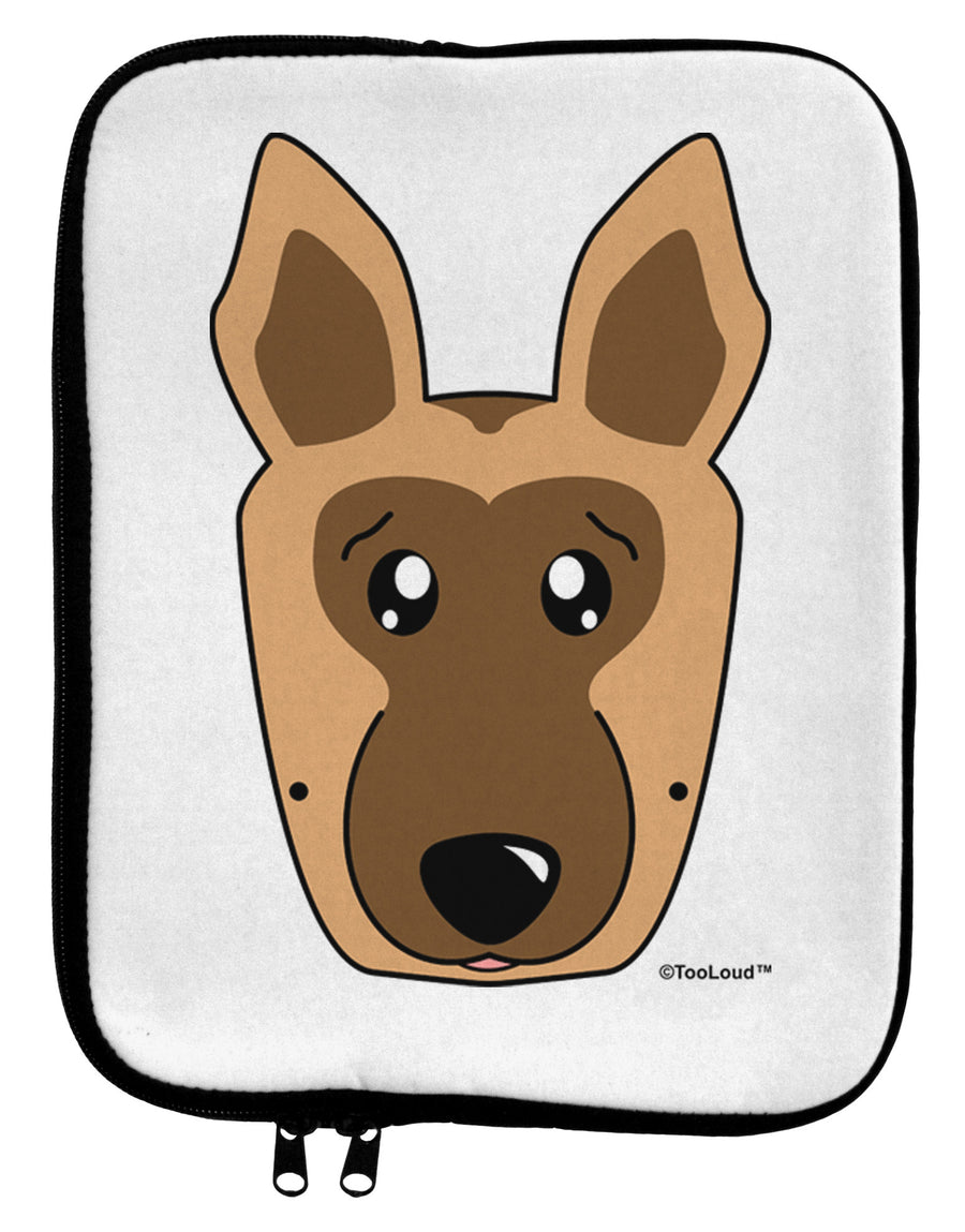 Cute German Shepherd Dog 9 x 11.5 Tablet Sleeve by TooLoud-TooLoud-White-Black-Davson Sales