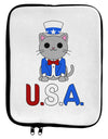 Patriotic Cat - USA 9 x 11.5 Tablet Sleeve by TooLoud-TooLoud-White-Black-Davson Sales