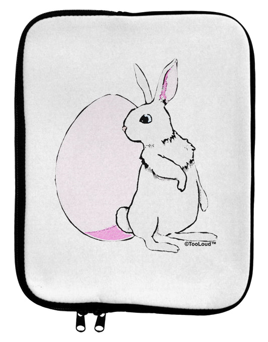 Easter Bunny and Egg Design 9 x 11.5 Tablet Sleeve by TooLoud-TooLoud-White-Black-Davson Sales
