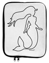 Mermaid Outline 9 x 11.5 Tablet Sleeve by TooLoud-TooLoud-White-Black-Davson Sales