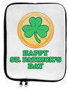 Shamrock Button - St Patrick's Day 9 x 11.5 Tablet Sleeve by TooLoud-TooLoud-White-Black-Davson Sales