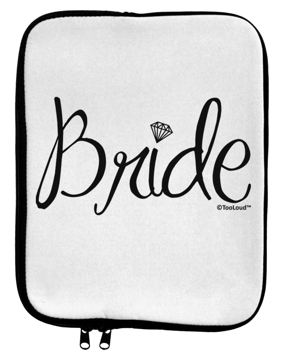 Bride Design - Diamond 9 x 11.5 Tablet Sleeve by TooLoud-TooLoud-White-Black-Davson Sales