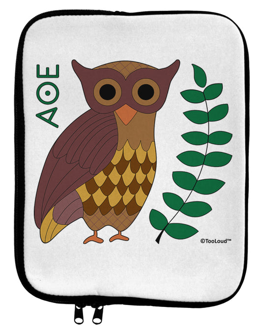 Owl of Athena 9 x 11.5 Tablet Sleeve by TooLoud-TooLoud-White-Black-Davson Sales