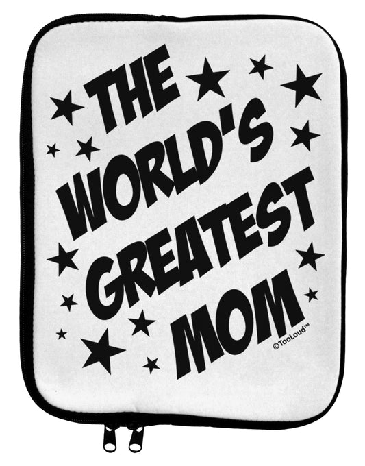 The World's Greatest Mom - Superhero Style 9 x 11.5 Tablet Sleeve by TooLoud-TooLoud-White-Black-Davson Sales