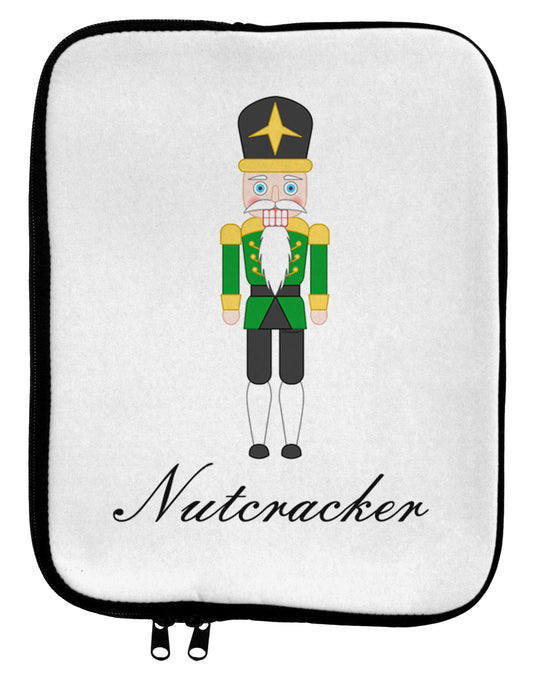 Nutcracker - Green Gold Black Text 9 x 11.5 Tablet Sleeve-TooLoud-White-Black-Davson Sales