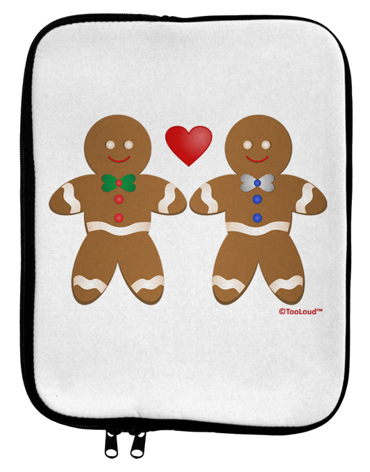 Gingerbread Man Couple 9 x 11.5 Tablet Sleeve by TooLoud-TooLoud-White-Black-Davson Sales