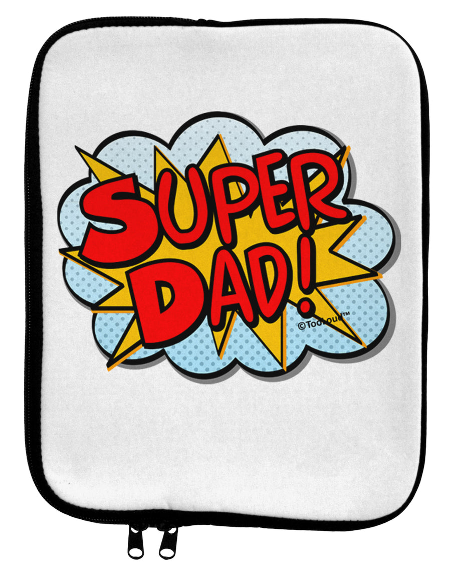 Super Dad - Superhero Comic Style 9 x 11.5 Tablet Sleeve by TooLoud-TooLoud-White-Black-Davson Sales