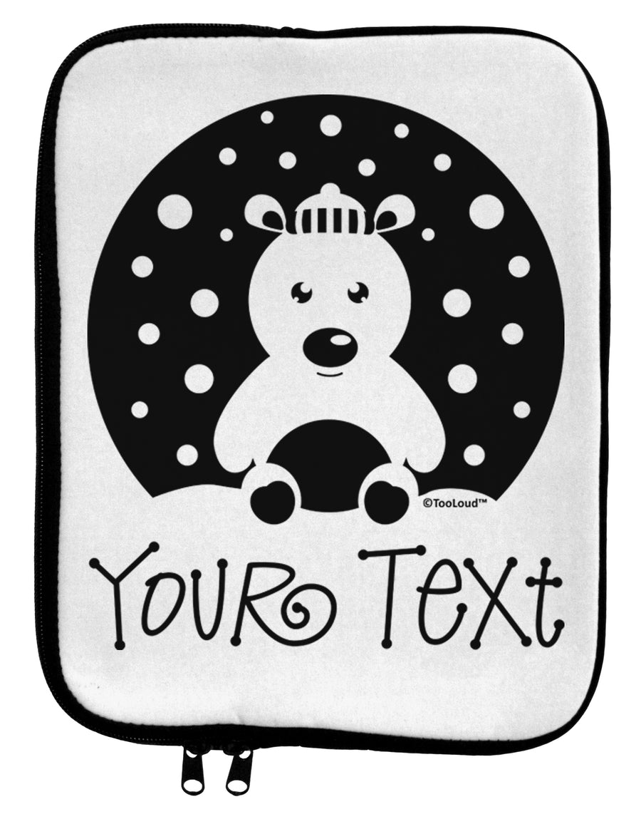 Personalized Matching Polar Bear Family Design - Your Text 9 x 11.5 Tablet Sleeve by TooLoud-TooLoud-White-Black-Davson Sales