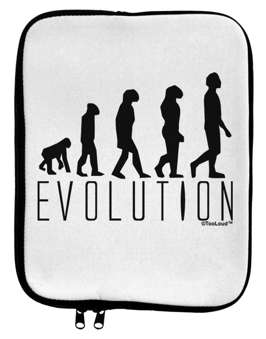 Evolution of Man 9 x 11.5 Tablet Sleeve by TooLoud-TooLoud-White-Black-Davson Sales