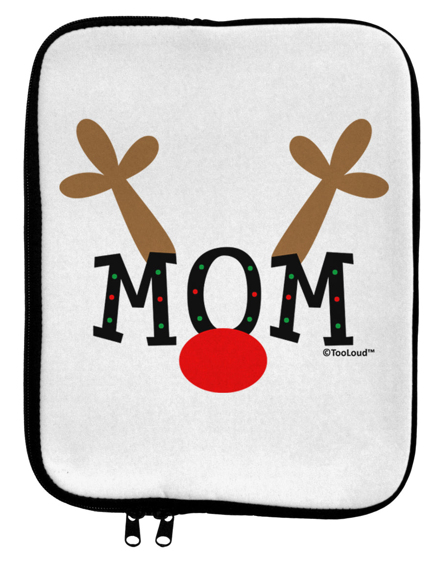 Matching Family Christmas Design - Reindeer - Mom 9 x 11.5 Tablet Sleeve by TooLoud-TooLoud-White-Black-Davson Sales